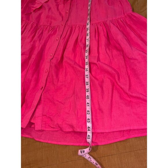 NWT Suncoo Paris Pink Carlota Embroidered  Women's Midi Dress Size 10 ($250) - Picture 12 of 14